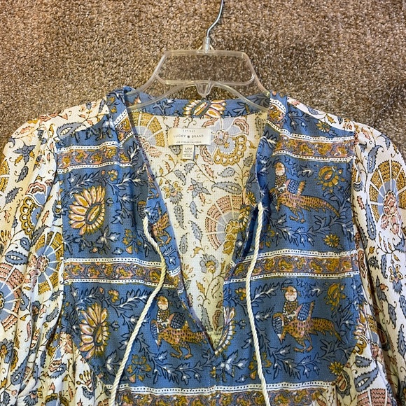 LUCKY BRAND BOHO PEASANT TOP - Picture 3 of 6
